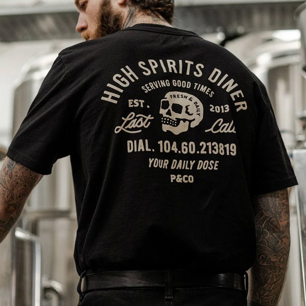 P&Co High Spirits T-Shirt, Washed Black - NWT